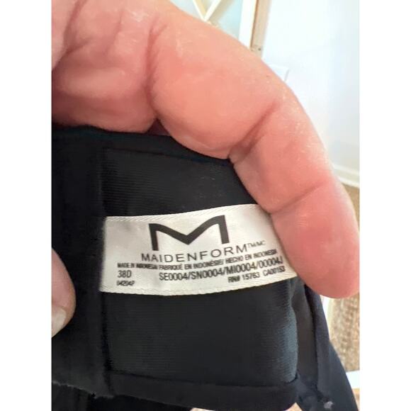 NWT Maidenform size 38D black bra convertible strapless - Picture 3 of 4